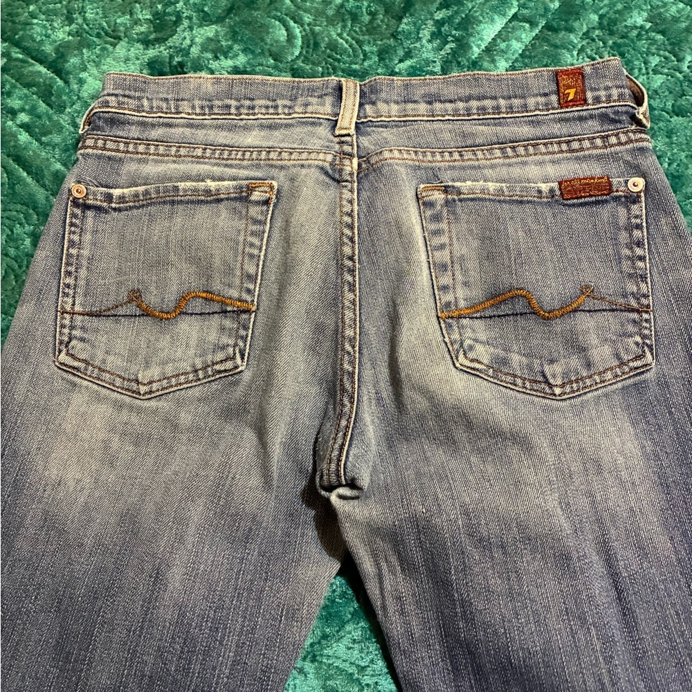 7 For All Mankind Light Blue Denim Jeans - Picture 2 of 10